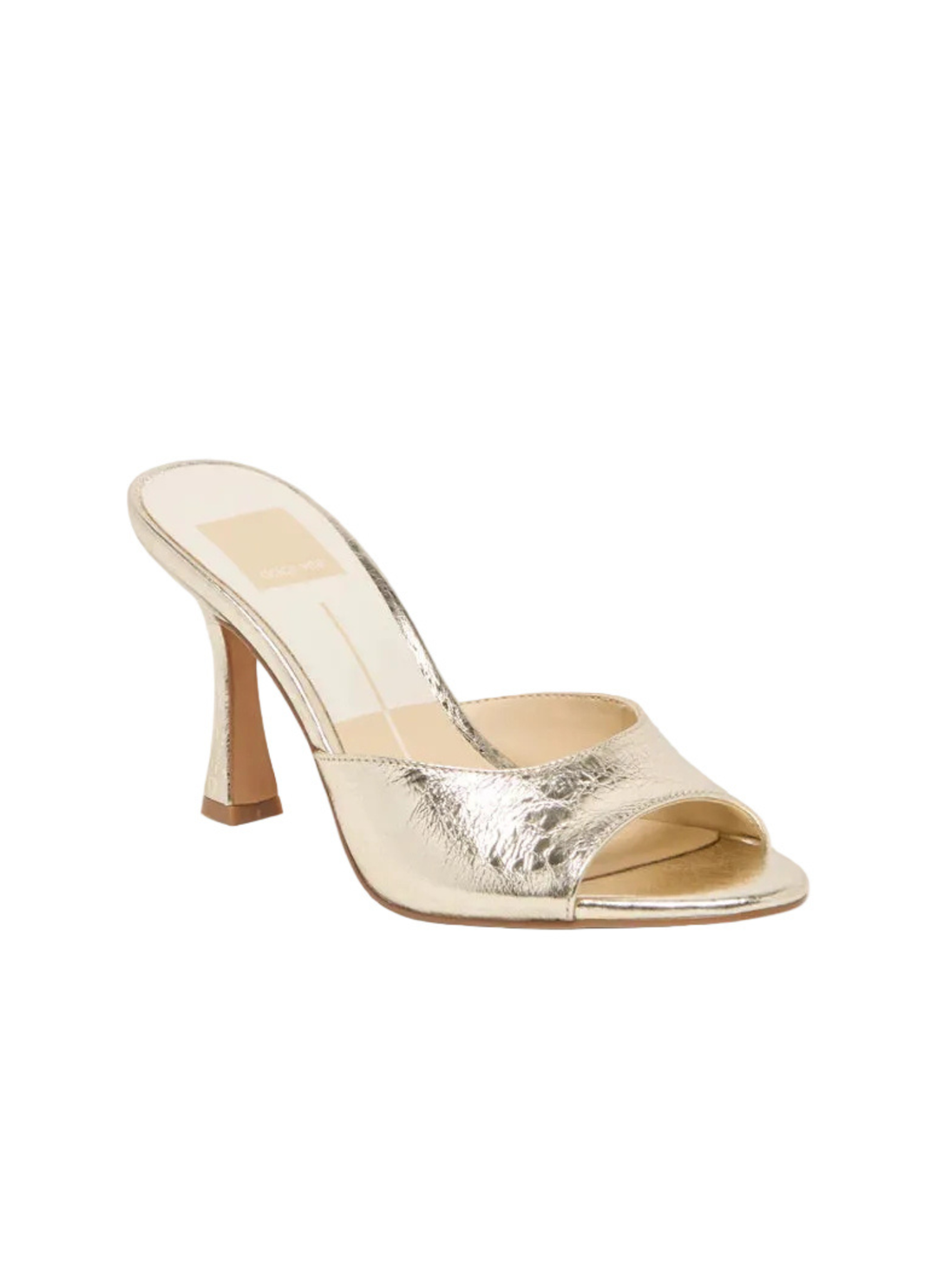 Rosha Heels in Platinum Distressed Leather