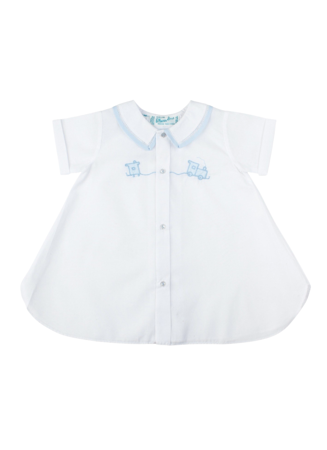Boys Open Front Daygown with Train