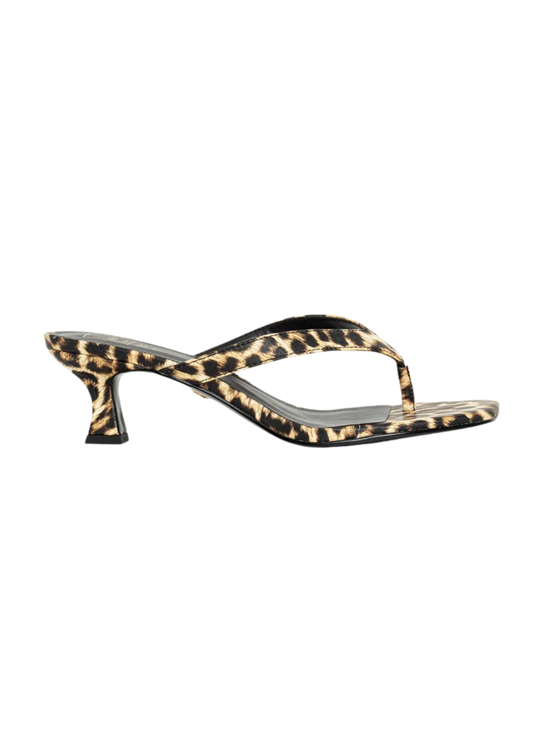 Franny Thong Heel Sandal in Leopard Print - Pickering Boxwood