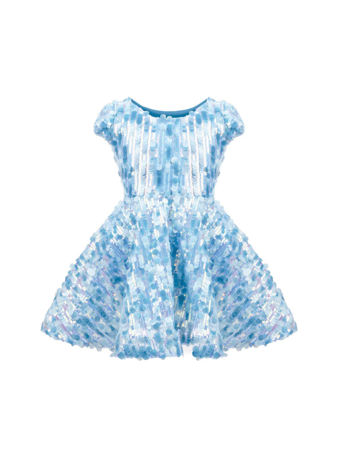 blue sequin dress