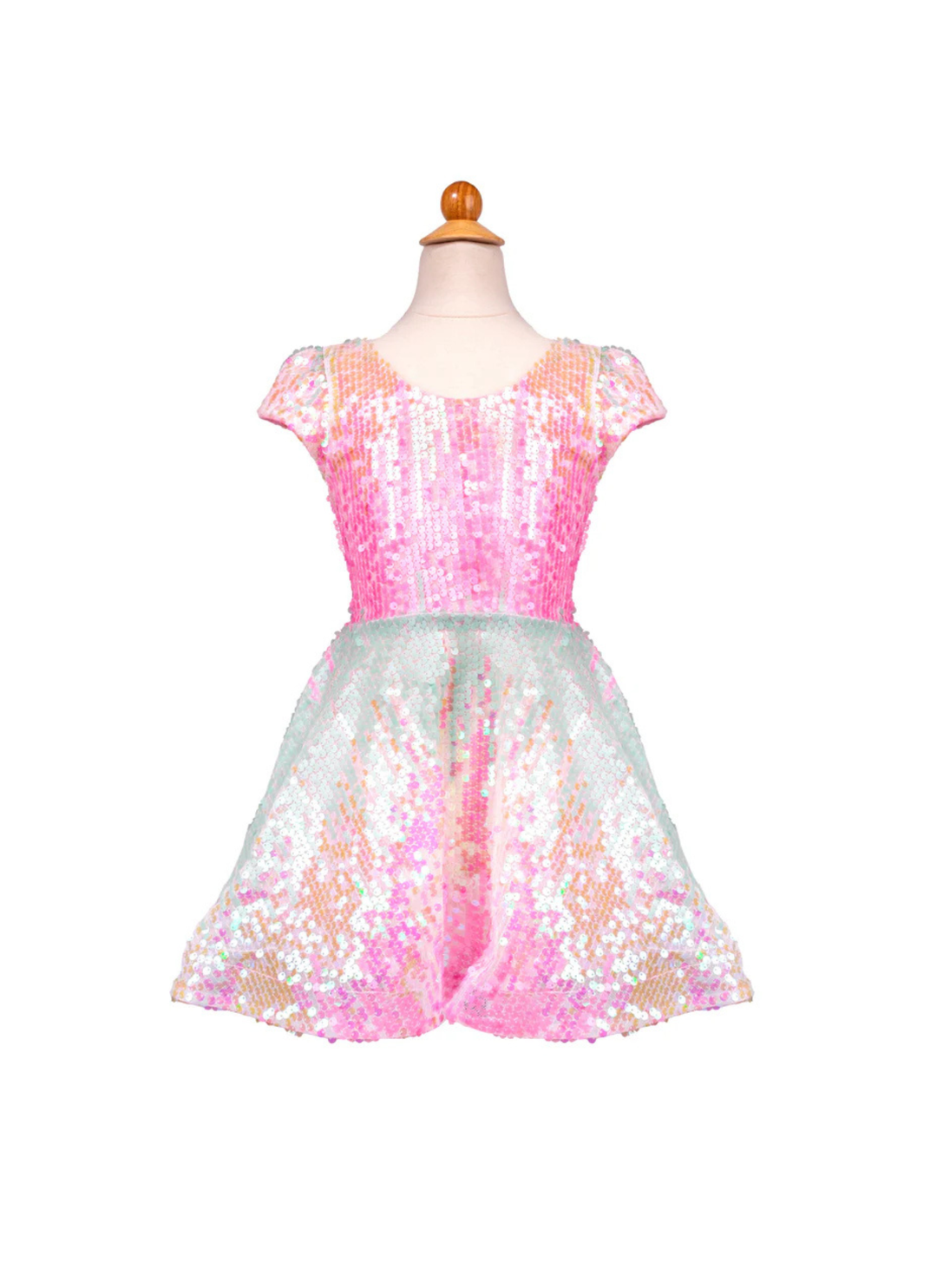 ombre pink sequin dress