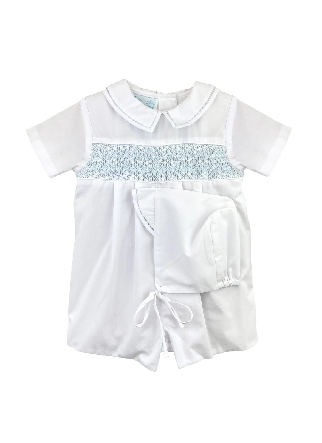 petit Ami Diamond Smocked Romper