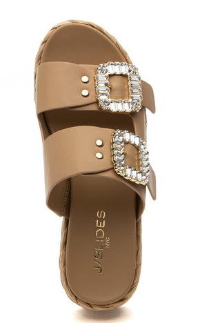 Quinley Sandal in Sand Leather by J/Slides
