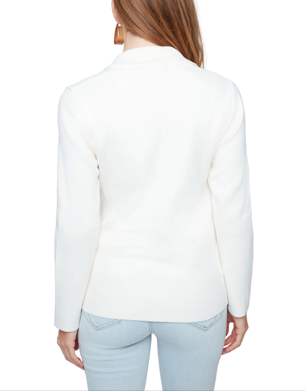 Wrap yourself in cozy comfort with this charming creme knit jacket. Crafted from soft, breathable knit fabric, it's the perfect layering piece for transitional weather. The classic button-front design adds timeless appeal, while the relaxed fit keeps things effortlessly chic. Whether you're heading to brunch or running errands, this wardrobe staple pairs beautifully with everything from jeans to dresses. Stay snug, stay stylish, stay you.