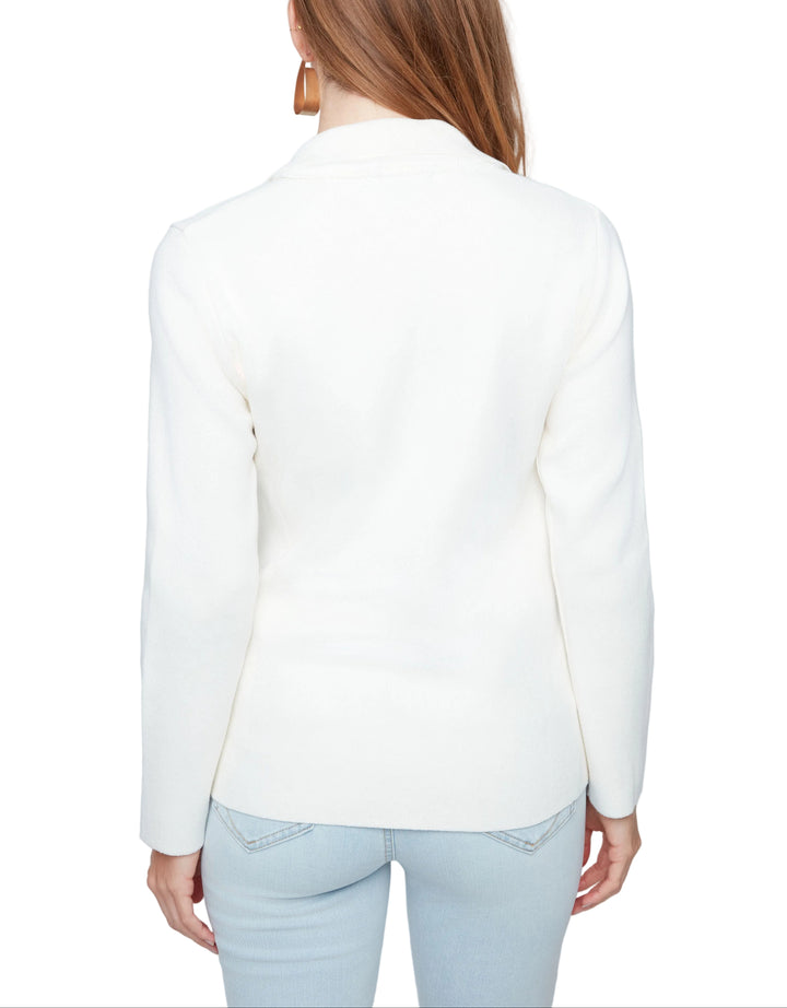 Wrap yourself in cozy comfort with this charming creme knit jacket. Crafted from soft, breathable knit fabric, it's the perfect layering piece for transitional weather. The classic button-front design adds timeless appeal, while the relaxed fit keeps things effortlessly chic. Whether you're heading to brunch or running errands, this wardrobe staple pairs beautifully with everything from jeans to dresses. Stay snug, stay stylish, stay you.