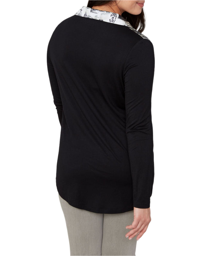 Renuar Mixed Media Blouse