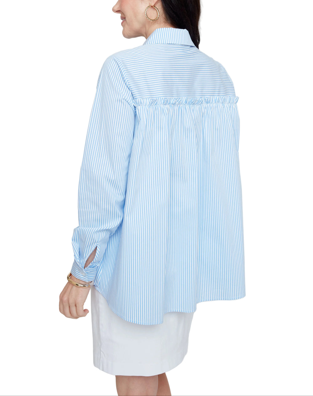 Stripes never go out of style—and this Fay blouse proves it. Featuring a charming blue combo pattern, it's the kind of piece that works overtime in your wardrobe. Pair it with tailored trousers for the office or tuck it into your favorite jeans for weekend ease. Versatile, flattering, and endlessly fun.