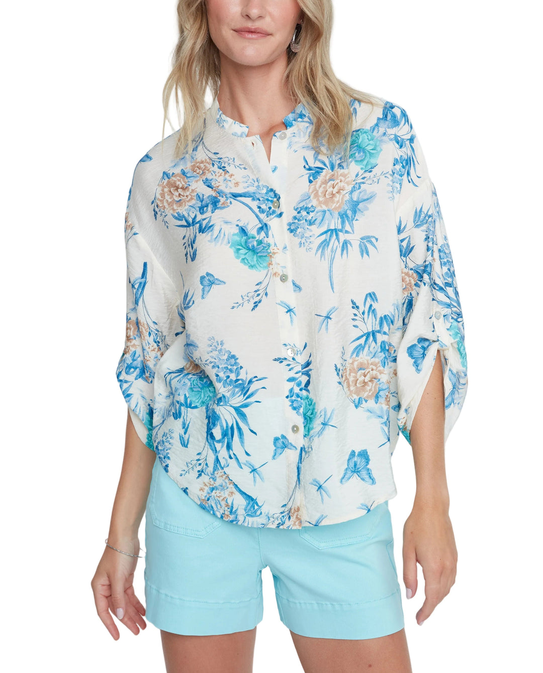The Kameron Blouse in Ocean Combo brings effortless style to your everyday rotation. This charming 3/4 sleeve design features a gorgeous ocean-inspired color palette that transitions beautifully from desk to dinner. The relaxed fit and breathable fabric make it perfect for layering or wearing solo, while the versatile combo print pairs seamlessly with your favorite bottoms. Whether you're dressing up or keeping it casual, this blouse delivers comfort without compromising on flair.