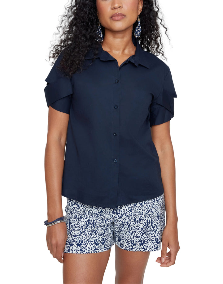 Effortless style meets everyday comfort with the Molly Short Sleeve Blouse. This versatile piece features a relaxed fit that works just as well tucked into your favorite jeans as it does layered over a tee. The breathable fabric keeps you cool through the day, while the classic silhouette ensures you'll reach for it again and again. Perfect for casual outings or dressing up with the right accessories—your new wardrobe staple awaits.
