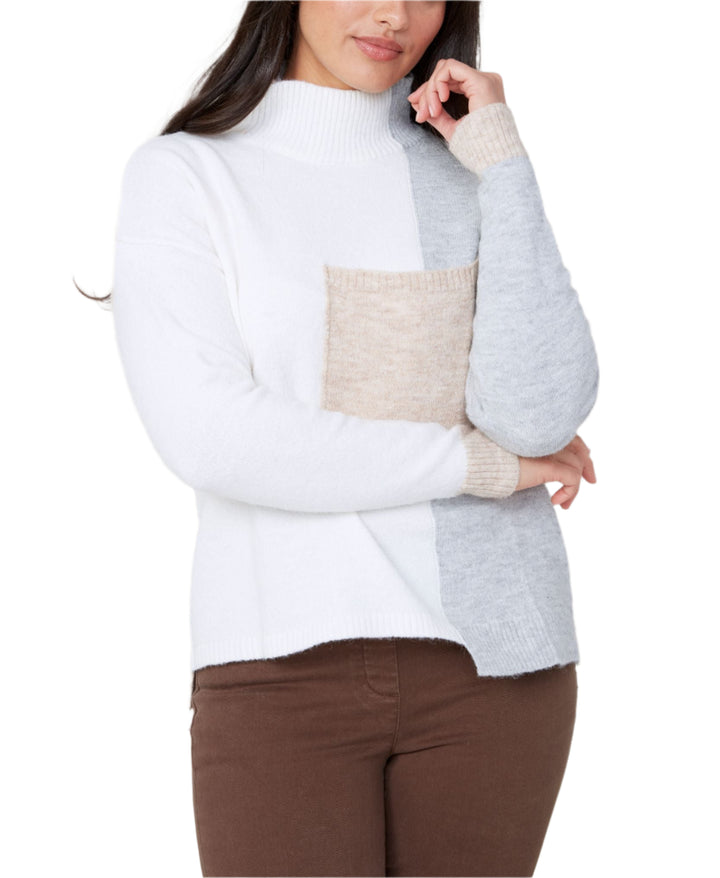 Renuar Colorblock Knit Sweater
