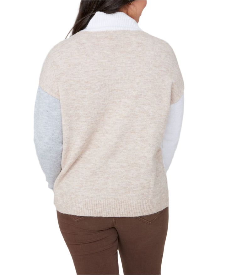 Renuar Colorblock Knit Sweater