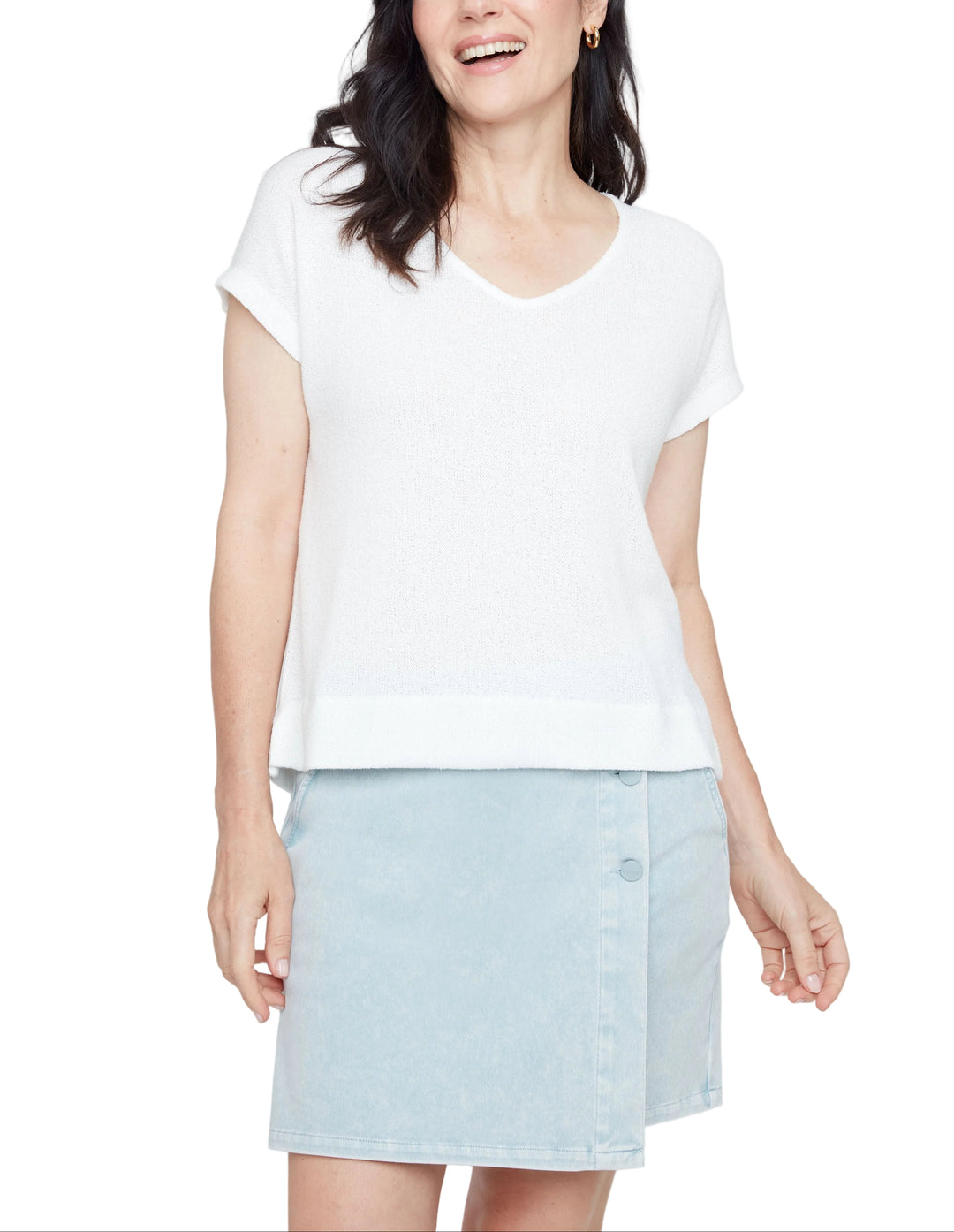 Cora Short Sleeve V-Neck Sweater