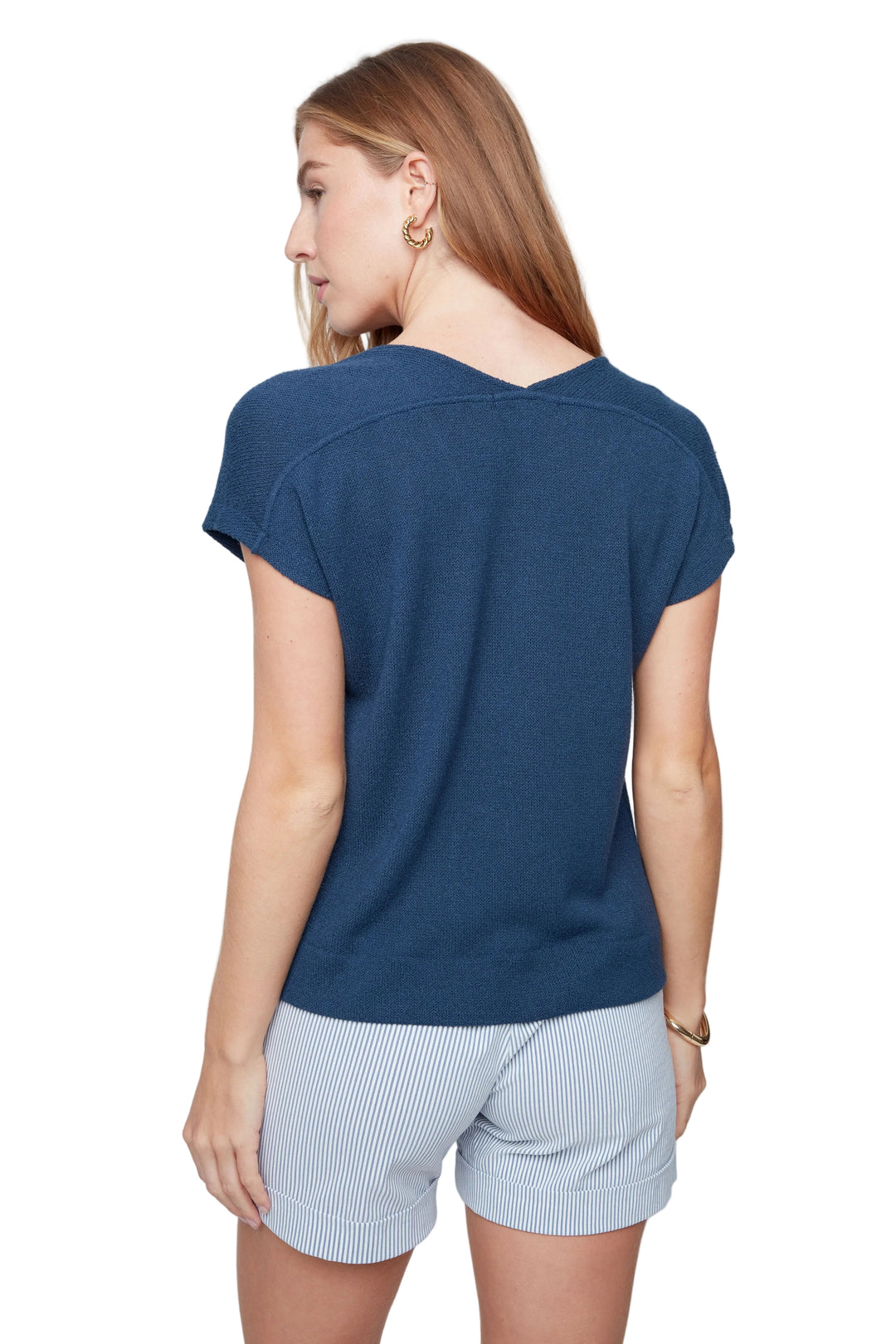 Cora Short Sleeve V-Neck Sweater
