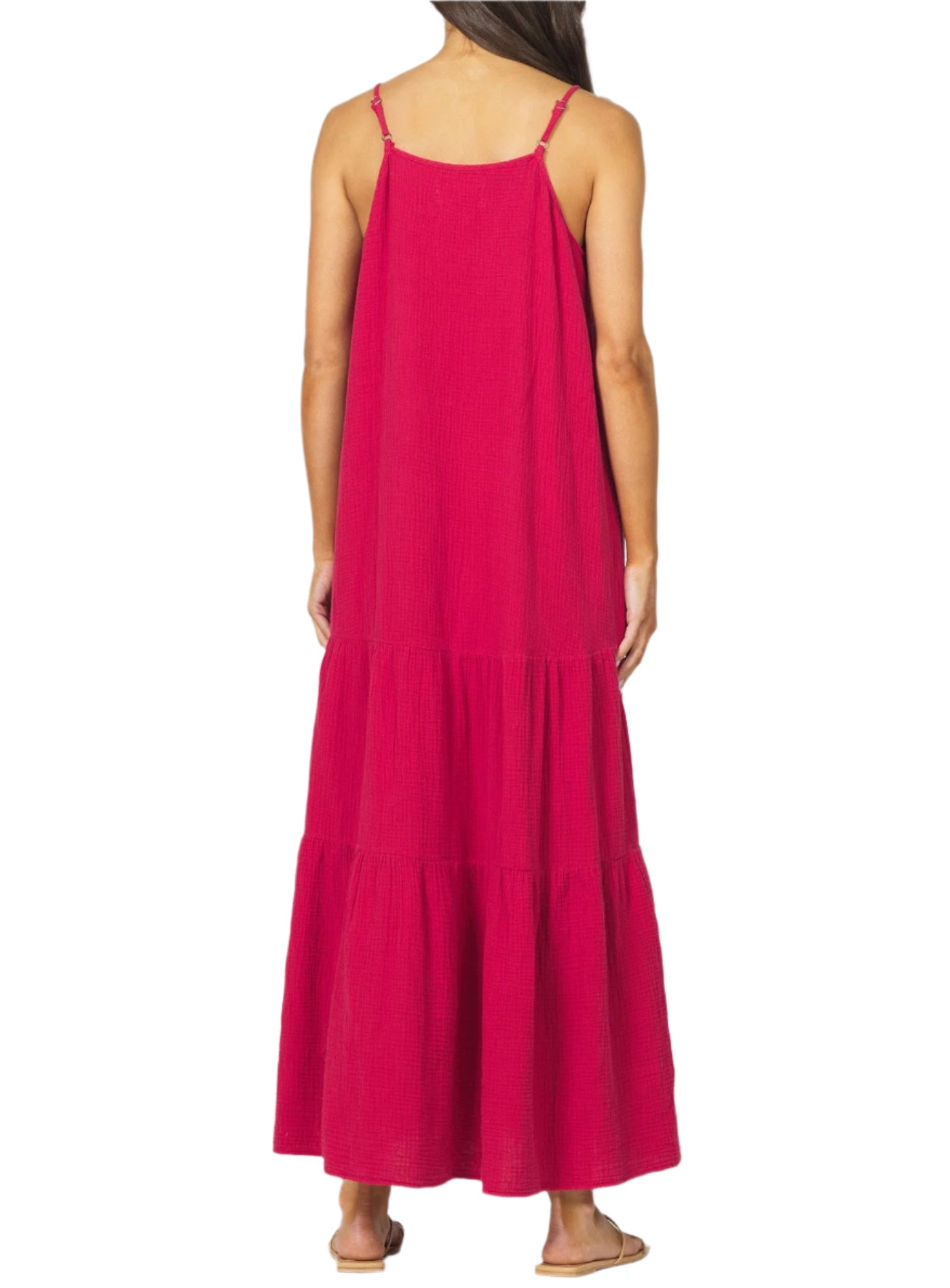 Zion Gauze Dress in Salsa by Dear John