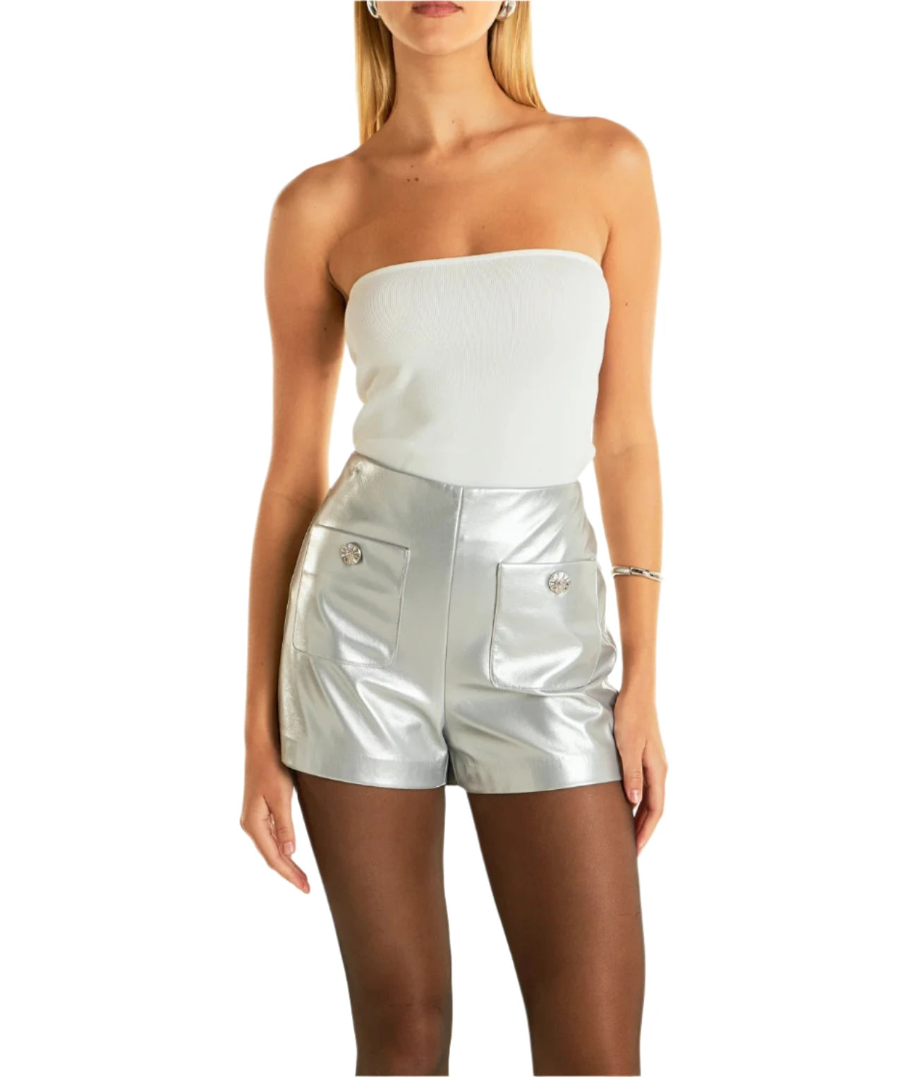 Silver outpocked shorts