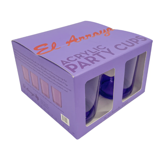 El Arroyo Set of 4 Purple Acrylic Glasses