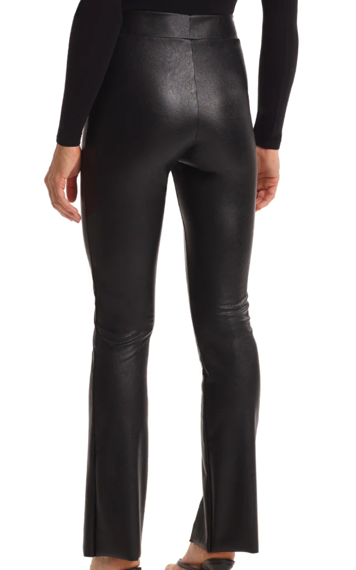 Faux Leather Split Front Pant in Black by Commando