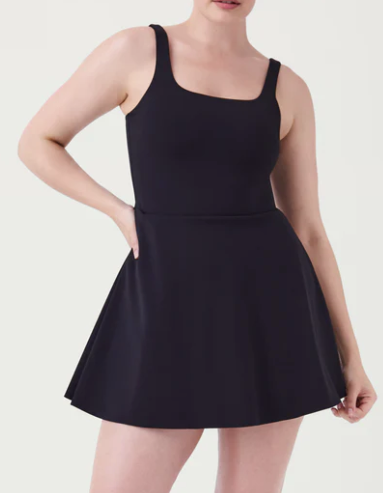 Get Moving Tank Dress in Black by Spanx