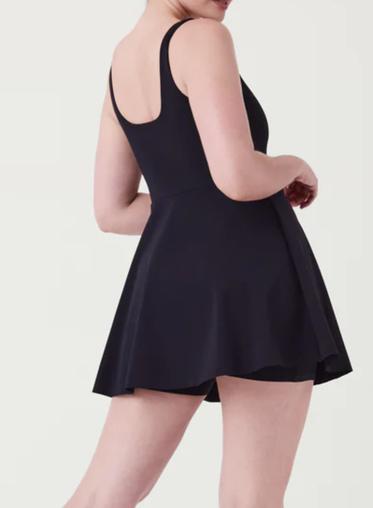 Get Moving Tank Dress in Black by Spanx