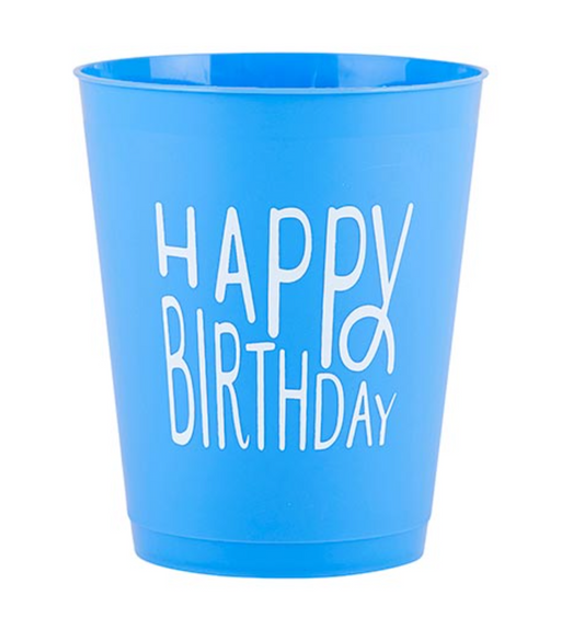 Blue Happy Birthday Party Cups