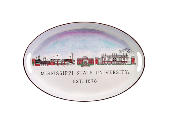 University Skyline Oval Trays
