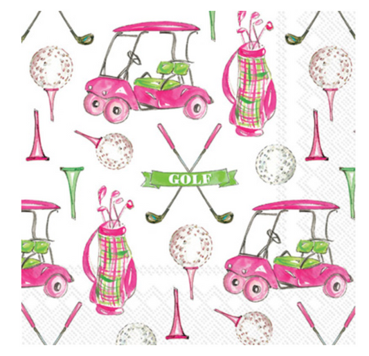 Girly Golf Cocktail Napkins