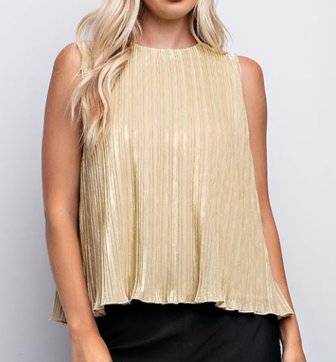 Gold Blake Shimmer Tank Top