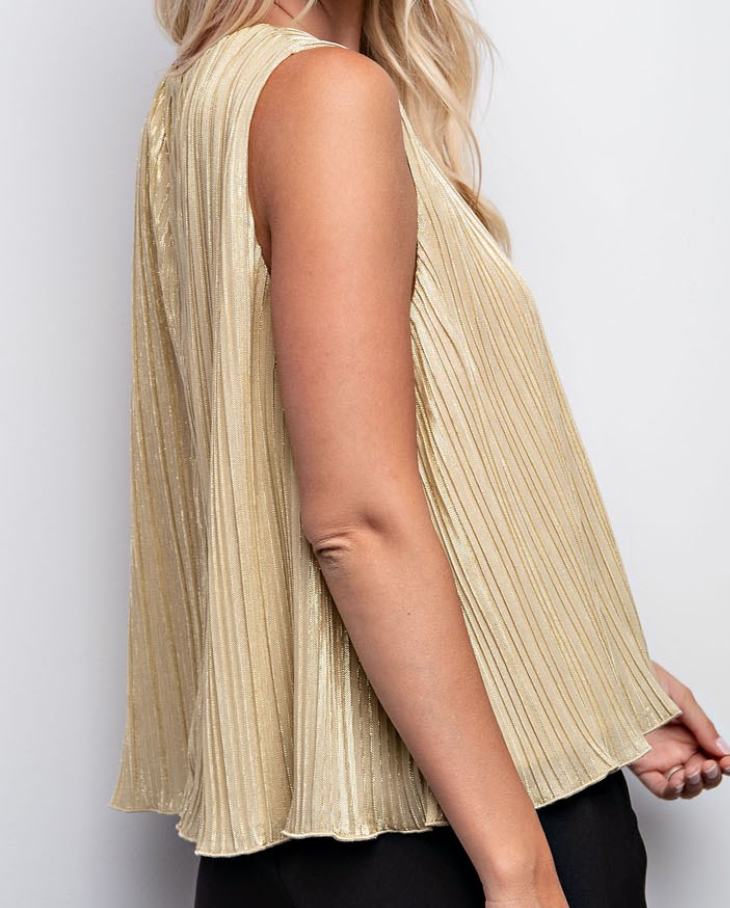 Gold Blake Shimmer Tank Top