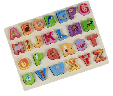 Alphabet and Numbers Assorted Wooden Puzzles