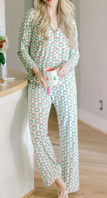 Charlotte Pajama Pant Set in Good Tidings