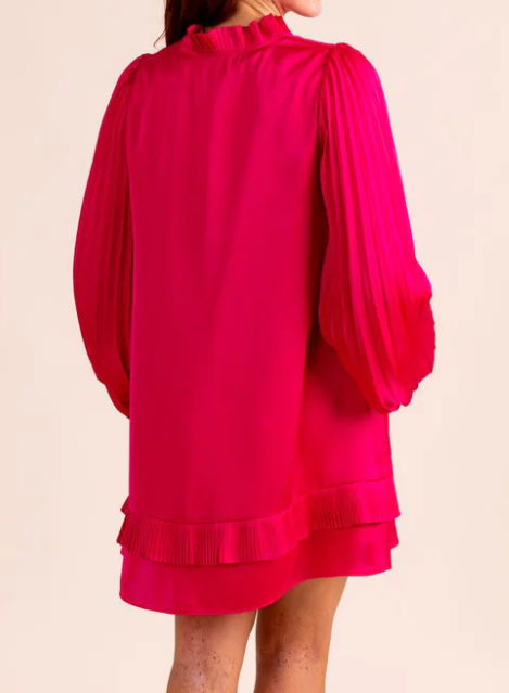 Liza Dress in Neon Pink by Alden Adair