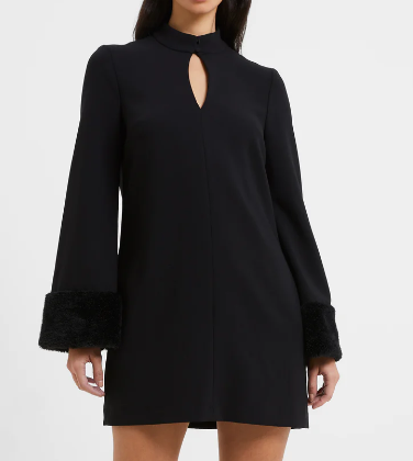 Whisper Ruth Faux Fur Trim Mini Dress by French Connection