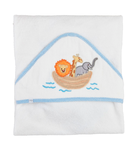 Noah's Ark Applique Hooded Towel