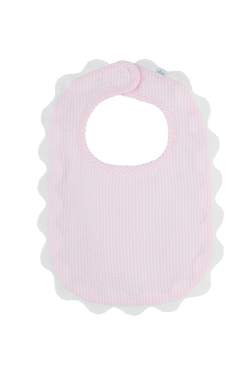 Seersucker Scalloped Trim Bib