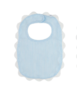 Seersucker Scalloped Trim Bib