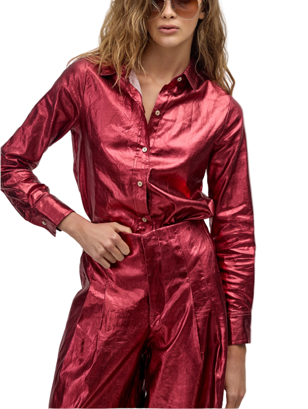 San Marino Shirt in Metallic Cherry