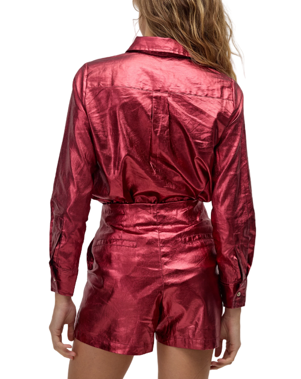 San Marino Shirt in Metallic Cherry