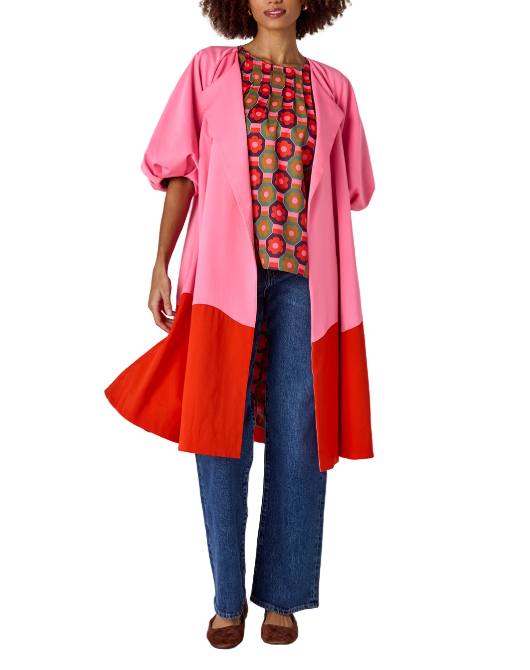 Taryn Coat in Pink Colorblock by Crosby by Mollie Burch