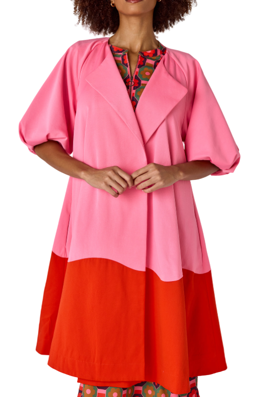 Taryn Coat in Pink Colorblock by Crosby by Mollie Burch
