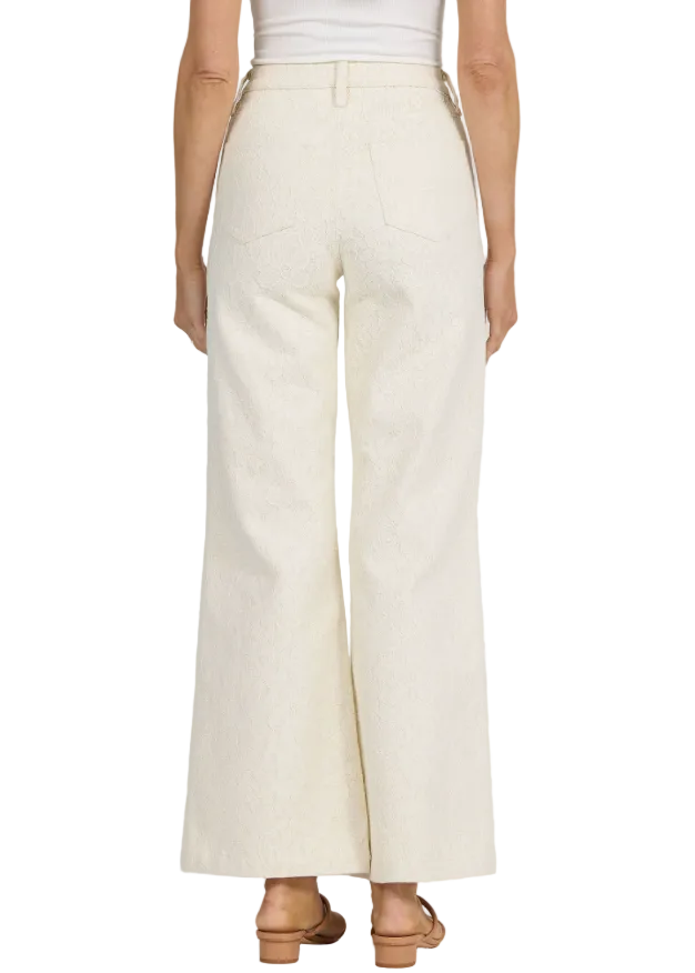 Fiona Wide Leg in Wheat Lace by Dear John