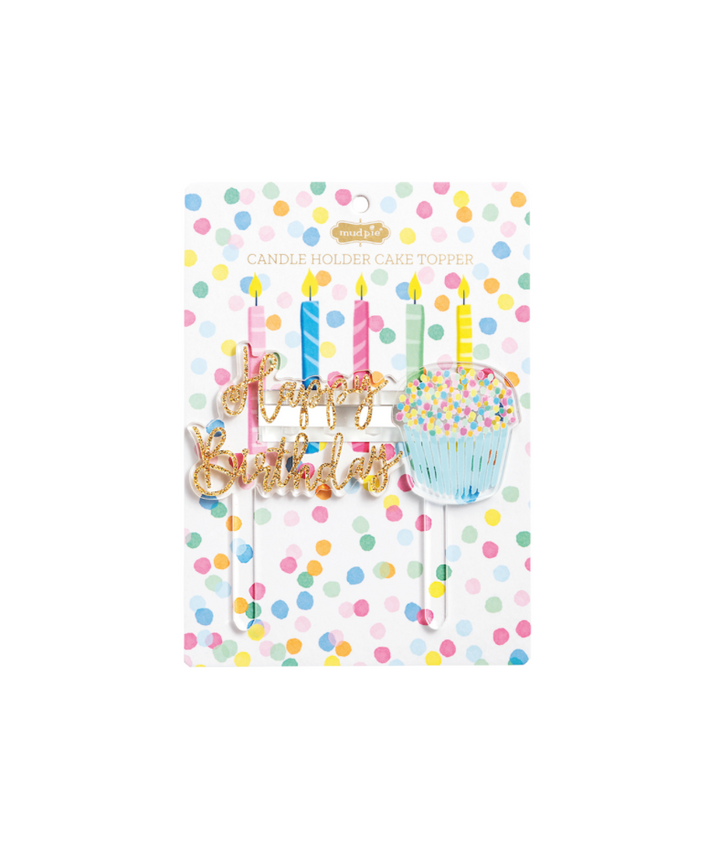 Birthday Candle Holder Cake Topper - Pickering Boxwood