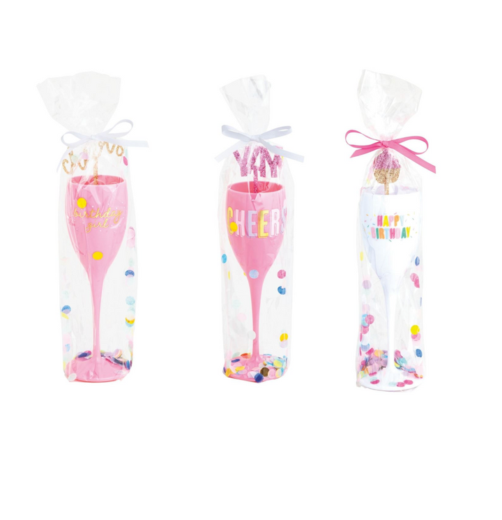 Acrylic Birthday Flute & Stirrer Set