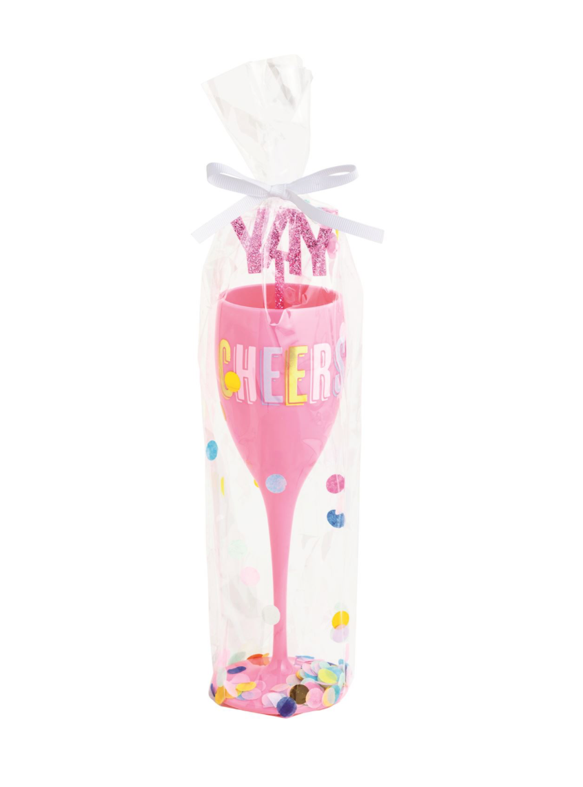 Acrylic Birthday Flute & Stirrer Set