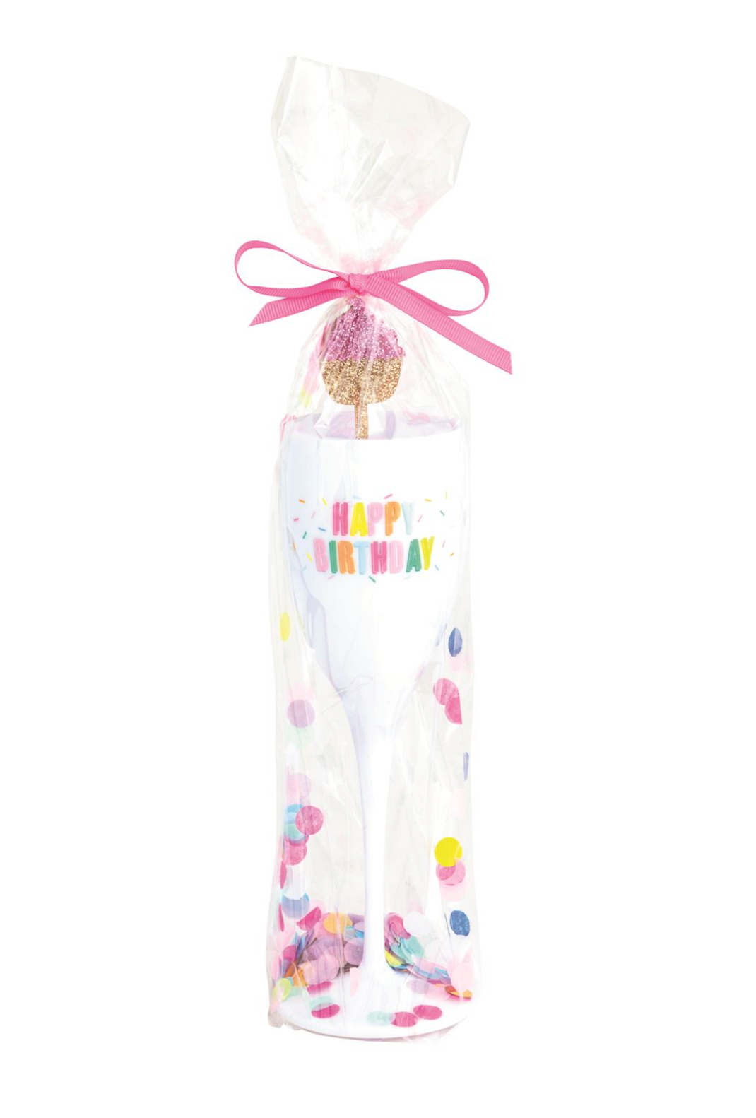 Acrylic Birthday Flute & Stirrer Set