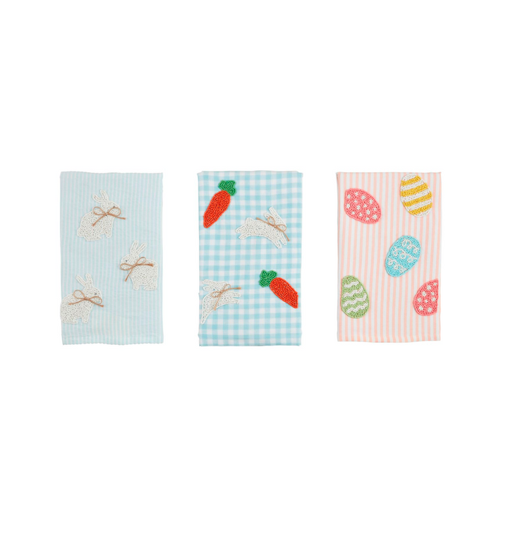 Easter Beaded Tea Towel