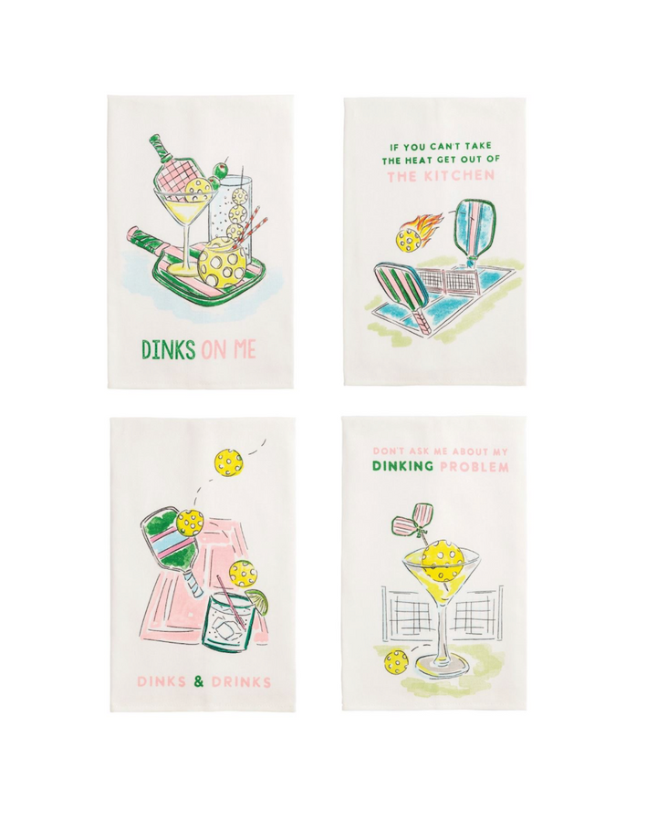 Funny Pickleball Tea Towels - Pickering Boxwood