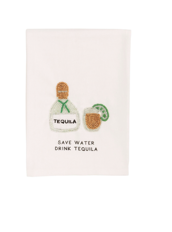 Beaded Bar Hand Towels - Pickering Boxwood