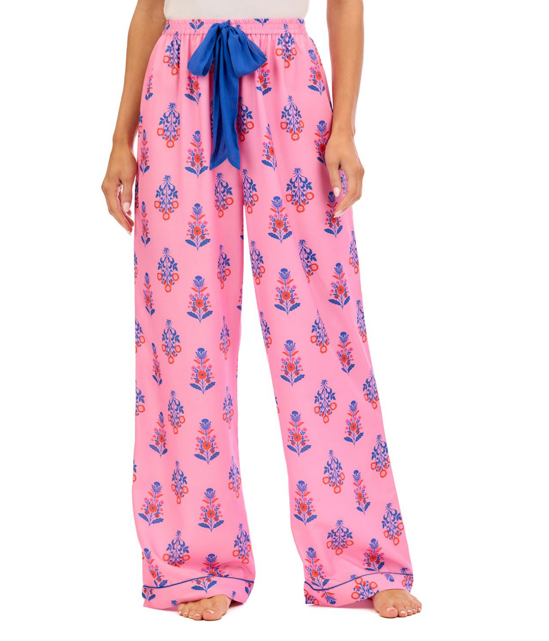 Pink Floral Pajama Pant - Pickering Boxwood