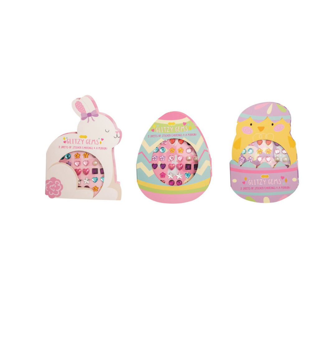 Easter Glitzy Gems Stick On Earrings - Pickering Boxwood