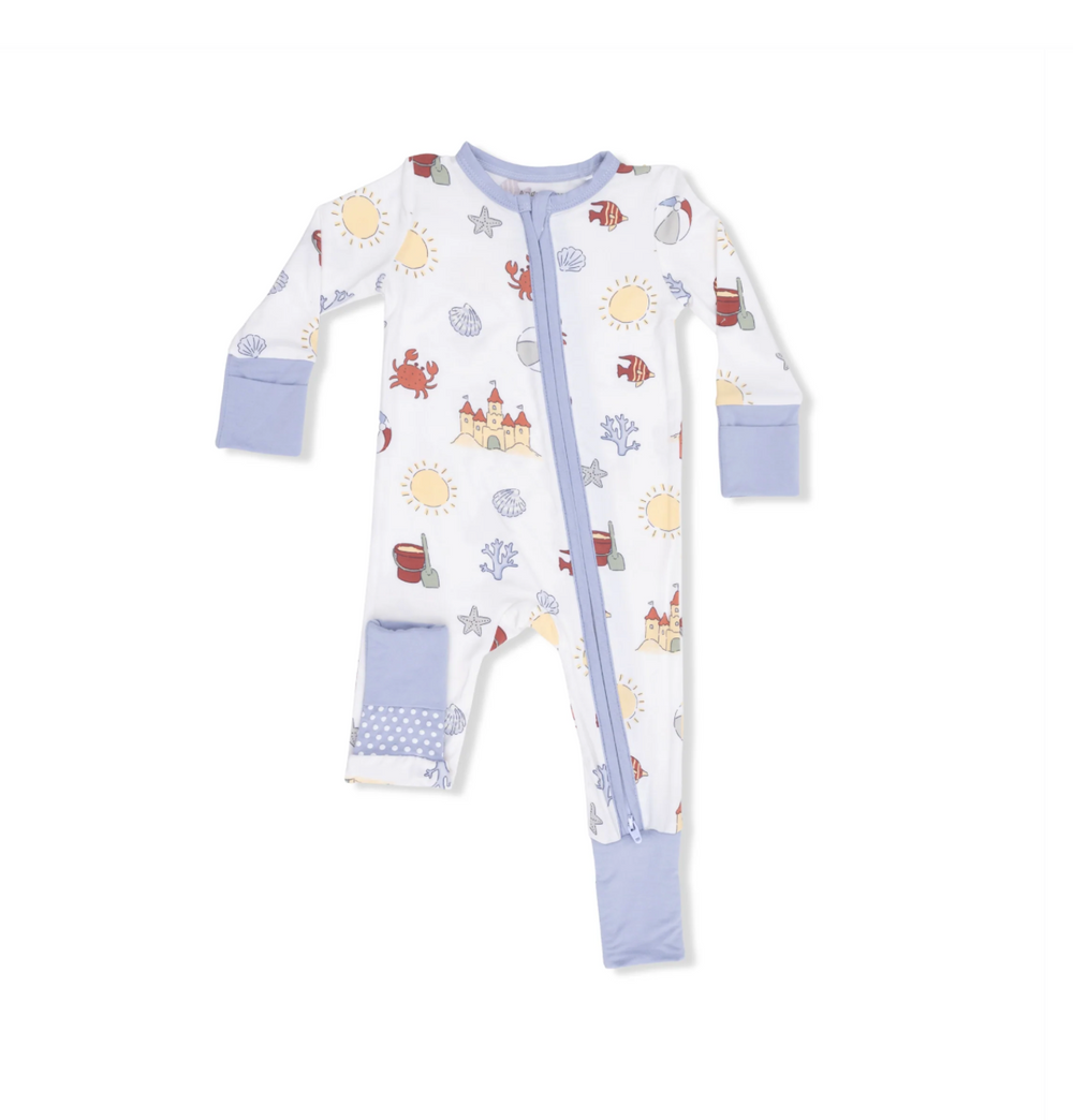 Sunny Sandcastles Children's Pajamas - Pickering Boxwood